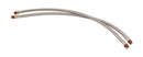 A pair of braided stainless steel air lines.