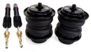 A pair of Air Lift Performance red accented monotube shocks and a pair of double bellows progressive rate air springs. Air suspension kit part