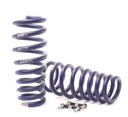 2 vehicle suspension blue lowering springs with fittings