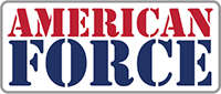 American Force red and blue company logo.