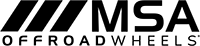 MSA Off-Road Wheels black company logo.