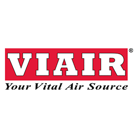 Viair red, white and black company logo.