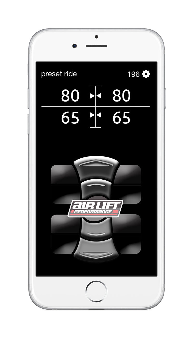 Iphone showing the Air Lift Performance app installed. 