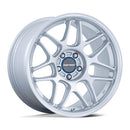 Motegi model Tsubaki iautomotive wheel n silver with a machined lip and Motegi logo center cap