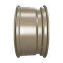 Satin bronze alloy wheel rim on a white background