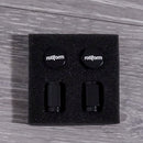 Set of 4 Rotiform tire valve caps in black aluminum