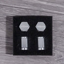 Set of 4 Rotiform tire valve caps in silver aluminum