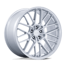 TSW Daytona vehicle wheel in gloss silver with split spoke design.