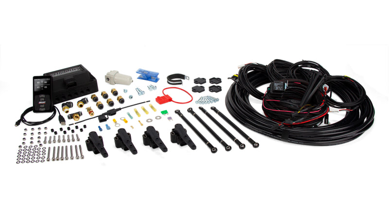 Air Lift Performance 3H air management system components: integrated ECU +manifold, digital display controller, wiring harnesses, airline, water filter and fitting hardware, part