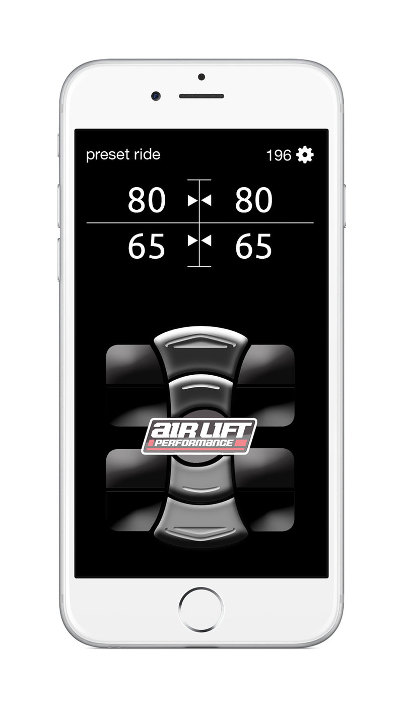  Iphone showing the Air Lift Performance app installed.