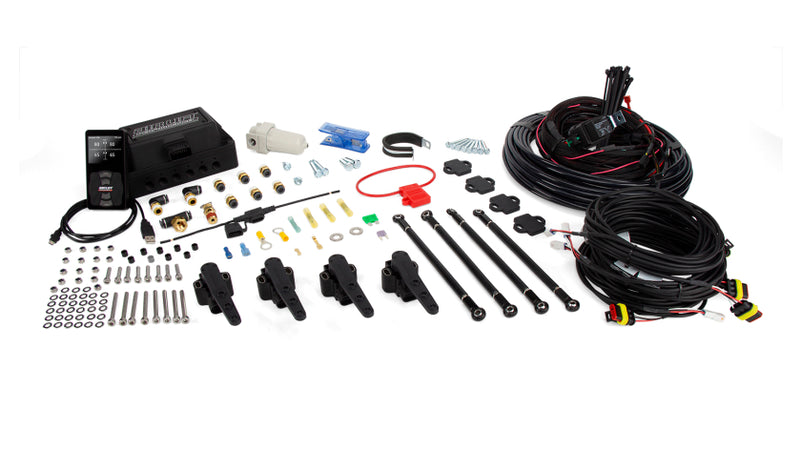 Air Lift Performance 3H air management system components; integrated ECU +manifold, digital display controller, wiring harnesses, airline, water filter and fitting hardware, part