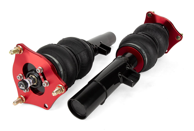 A pair of Air Lift Performance red accented high performance monotube struts with double bellows progressive rate air springs.  Air suspension kit part