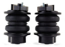 A pair of Air Lift Performance black double bellows progressive rate air springs.