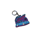 Cloud 9 Automotive Brand key chain with Cloud 9 company logo and blue porsche.