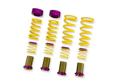 4 yellow vehicle suspension height adjustable springs