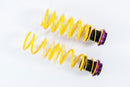 2 yellow vehicle suspension height adjustable springs