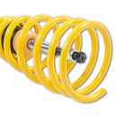 End of the coilover strut and spring showing adjustment knob