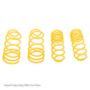 Four yellow lowering springs for vehicles