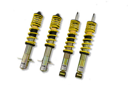 Four assembled vehicle suspension front and rear adjustable coilovers