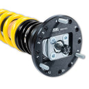 End of coilover showing rebound adjustment knob