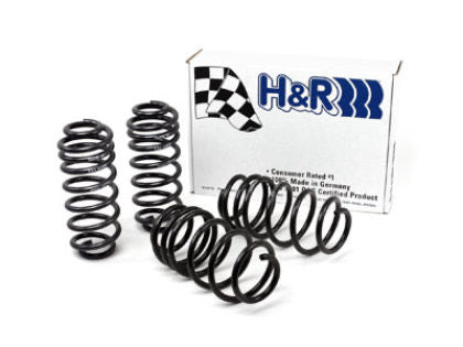 H&R Product box and 4 vehicle suspension black lowering springs