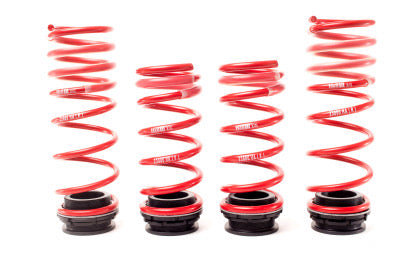 4 vehicle suspension red shock lowering springs