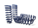 4 blue vehicle suspension lowering springs.