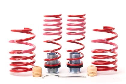 4 vehicle suspension red shock lowering springs