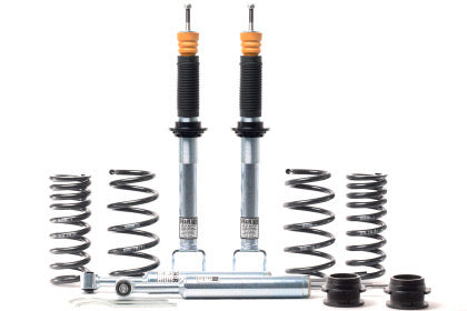 4 black coilover springs and coilover shocks