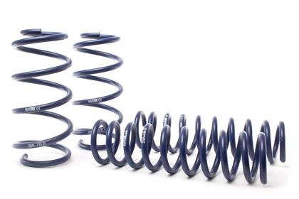 4 blue vehicle suspension springs