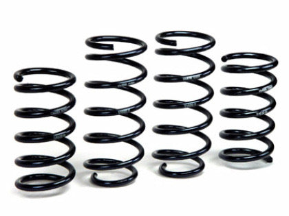 4 black vehicle suspension springs.