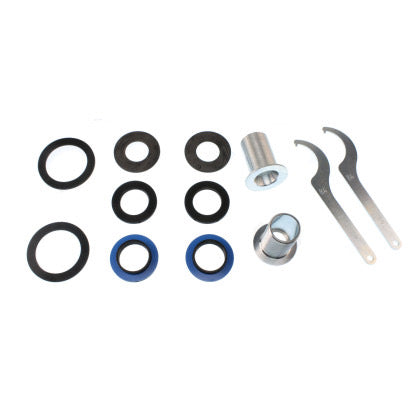 2 coilover adjustment tools, a number of washers and fittings.