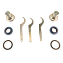 3 coilover adjustment tools and 6 installation fittings.