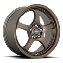 17" Motegi Racing Traklite Flow Formed Aluminum 5 Spoke Wheel In Matte Bronze With The Word Traklite Written On A Spoke