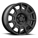 Motegi Racing RF11 cast aluminum 11 spoke automotive wheel in a satin black finish with a Motegi logo center cap.