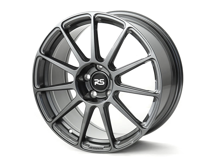 Neuspeed 11 spoke automotive alloy wheel in a gloss gun metallic finish with a RS center cap.