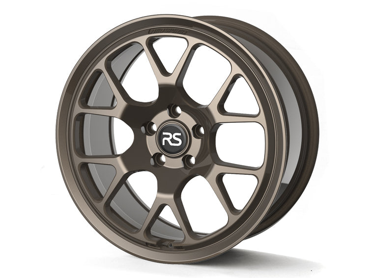 Neuspeed split Y spoke automotive alloy wheel in a gloss bronze finish with a RS center cap.