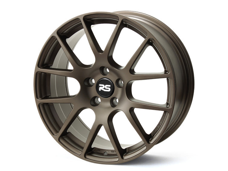 Neuspeed automotive alloy wheel in a satin bronze finish with an RS center cap.