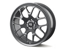 Neuspeed split Y spoke face automotive alloy wheel in a gloss gun metallic finish.