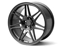 Neuspeed 7 double spoke design forged alloy wheel in a gloss gun metallic finish with an RS logo center cap.