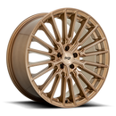 Niche Premio monoblock cast aluminum 10 Y shape spoke automotive wheel in a brushed bronze finish with an embossed Niche logo in the outer lip and a Niche black logo center cap.