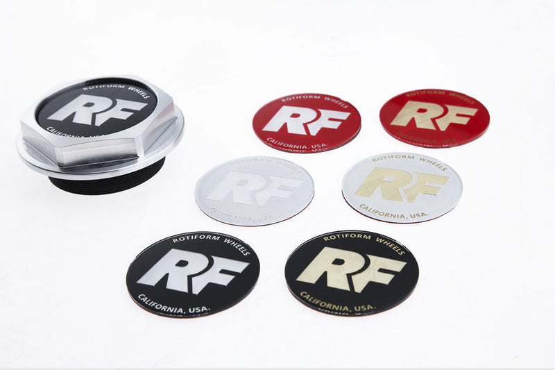 Rotiform's RF center cap inserts for threaded hex nut in all colors available.