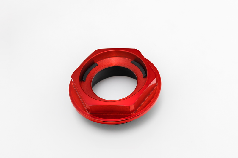 Rotiform Hex Nut In Candy Red