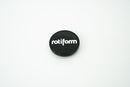 Black and Silver Rotiform Spline Logo Cap Insert