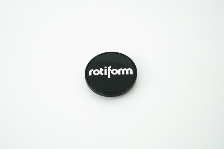 Black and Silver Rotiform Spline Logo Cap Insert