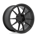 TSW Imatra aluminum split 5 spoke automotive wheel with a deep recessed lug bowl in a matte black finish with a TSW logo center cap.