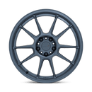 TSW Imatra flow formed wheel in a satin dark blue finish having a split 5 spoke design with a deep recessed lug bowl with TSW logo center cap.