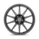 Front face view of a TSW Kemora flow formed 10 spoke concave profile automotive aluminum wheel in a gloss dark blue finish with a TSW logo center cap.