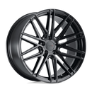 TSW Pescara cast aluminum multi spoke automotive wheel in a gloss black  finish with a TSW logo center cap.