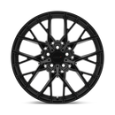 Front face view of a TSW Sebring cast aluminum multi spoke wheel in a matte black finish with a TSW logo center cap.